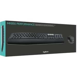 Logitech MK850 Performance Wireless Keyboard and Mouse Combo toetsenbord Inclusief muis RF-draadloos + Bluetooth QWERTZ Zwitsers Zwart