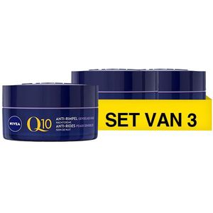 Aanbieding: Nivea Q10 Power Anti-Rimpel Verzachtende Nachtcrème (3 potten - 50 ml)