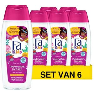 Aanbieding: Fa Douchegel & Shampoo Kids Underwater Fantasy (6 flessen - 250 ml)