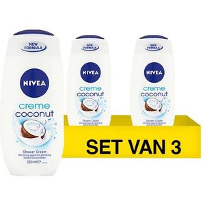 Aanbieding: 3x Nivea douchecreme soft care  shower Coconut & jojoa oil (250 ml)