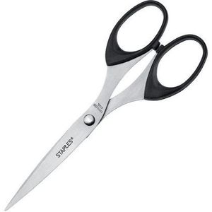 Staples Schaar, RVS met kunststof greep, 160 mm, 6 inch, Symmetrisch