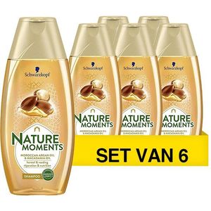 Aanbieding: Schwarzkopf Nature Moments Shampoo Argan Oil & Macadamia Oil (6 flessen - 250 ml)