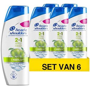Aanbieding: Head & Shoulders Shampoo - Apple Fresh 2 in 1 (6 flessen - 400 ml)