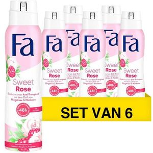 Aanbieding: Fa Deodorant Spra Sweet Rose (6 flessen - 150 ml)