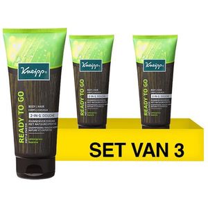 Aanbieding: 3x Kneipp douchegel for men Ready To Go (200 ml)