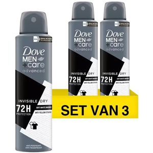 Aanbieding: Dove Men+Care Deodorant Spray Invisible Dry (3 stuks - 150 ml)