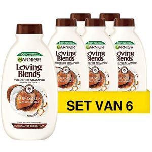 Aanbieding: Garnier Shampoo Loving Blends - Kokosmelk & Macadamia (6 flessen - 300 ml)
