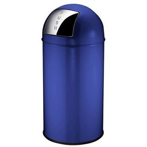 EKO Pushcan Prullenbak 40 Liter - Blauw - Anti-slip