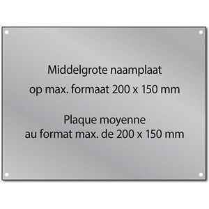 Generic Gegraveerde naamplaat aluminium met schroeven (max. 200 x 150 mm)