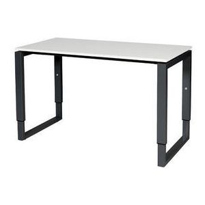 Schaffenburg Stretto Plus Verstelbaar Bureau, 120 x 60 cm, Wit Blad, Zwarte Poten