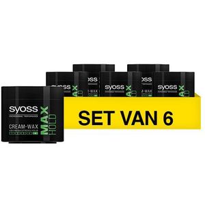 Aanbieding: Syoss Max Hold Cream Styling Wax (6 potten - 150 ml)