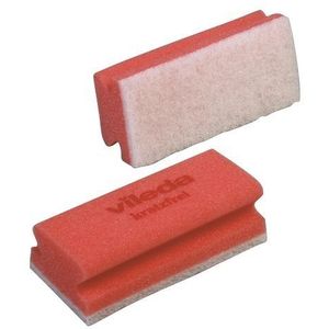 Vileda - Glitzi - Schuurspons - Rood-Wit - 15 x 7 cm - Pak van 10 stuks