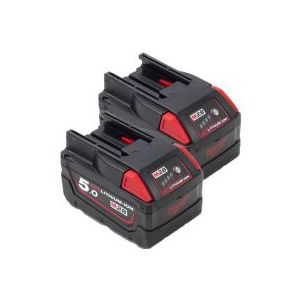 NRG Pack: 2x Milwaukee M28 B5 / 4932430484 accu's (28 V, 5.0 Ah, origineel)
