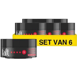 Aanbieding: Taft Power Styling Wax  Nr. 5 (6 potten - 75 ml)