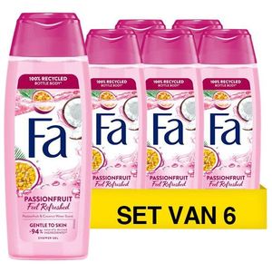 Aanbieding: Fa Douchegel Feel Refreshed Passionfruit (6 flessen - 250 ml)