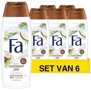 Aanbieding: Fa Douchegel Coconut Milk (6 flessen - 250 ml)