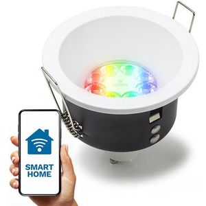 Smart inbouwspot GU10 | Rond | Diep | Geschikt voor Philips Hue (Wit, IP65, 1 stuk)