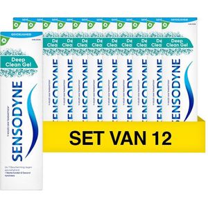 Aanbieding: Sensodyne Tandpasta Deep Clean Gel (12 tubes - 75 ml)