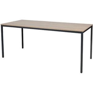 Schaffenburg Domino Basic vergadertafel  frame kersen licht blad 180 x 80 cm - Zwart