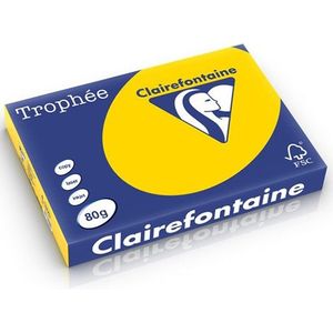 Clairefontaine gekleurd papier goudgeel 80 grams A4 (500 vel)