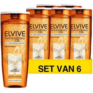 Aanbieding: L'Oreal Elvive Extraordinary Oil Kokos Shampoo (6 flessen - 250 ml)