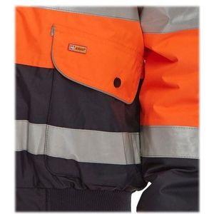 B SEEN Europa Bomberjack, Reflecterend, Polyester, Maat S, Oranje