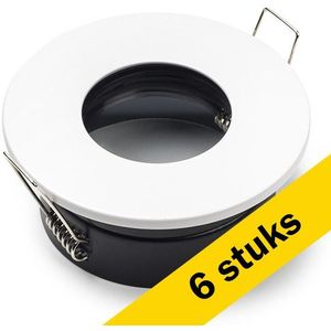 Aanbieding: 6x Led inbouwarmatuur | Rond | Wit | GU10 fitting | Ø 68 mm | IP65