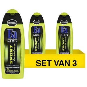 Aanbieding: 3x Fa douchegel Sport Double Power for Men (250 ml)