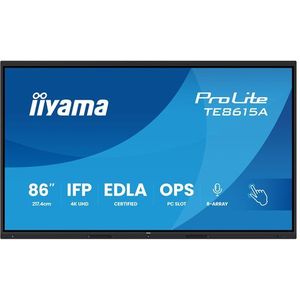 iiyama TE8615A-B1AG - Beeldscherm - Zwart - 2,18 m (86 inch) - 4K Ultra HD - Touchscreen - Wifi
