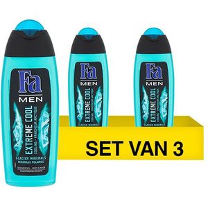 Aanbieding: 3x Fa douchegel Extreme Cool for Men (250 ml)