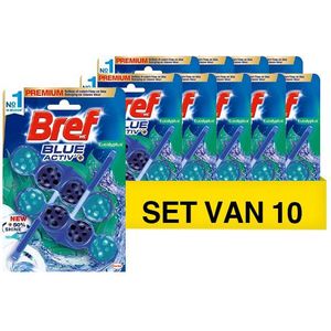 Aanbieding: Bref Toiletblok Blue Activ+ Eucalyptus (10 stuks - 2 x 50 gram)