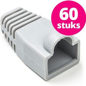 RJ45 tule | Nedis | 60 stuks (Per stuk, Knikbescherming, Grijs)