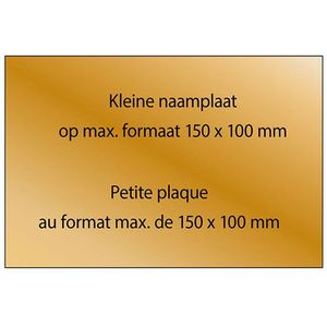 Generic Gegraveerde naamplaat messing zelfklevend (max. 150 x 100 mm)