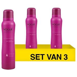 Aanbieding: 3x Vogue deodorant spray for her - Extravagant (150 ml)