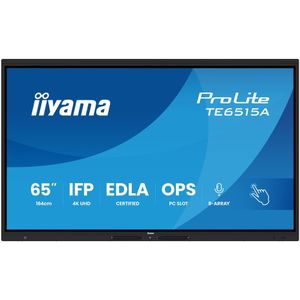 iiyama - LFD ProLite TE6515A-B1AG - Digitale Bewegwijzering - Zwart - 65 inch - 3840 x 2160 Pixels
