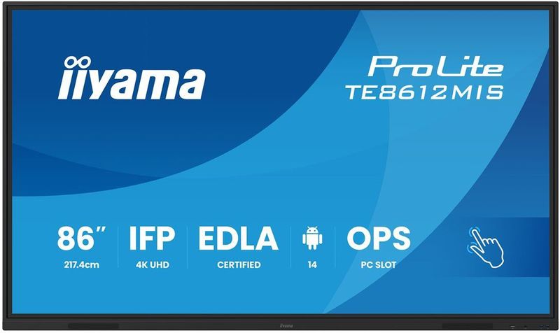 iiyama - ProLite TE8612MIS-B4AG - Interactief Scherm - 4K UHD