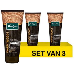 Aanbieding: 3x Kneipp douchegel for men Warm Woods (200 ml)