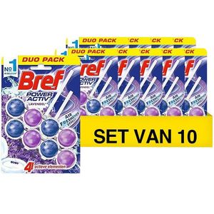 Aanbieding: 10x Bref toiletblok power active lavendel (2 stuks)