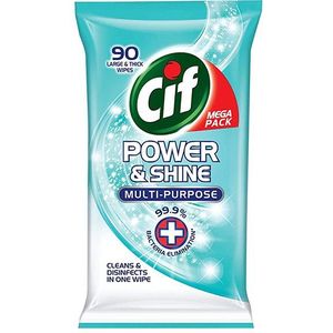 Cif Antibacteriële Schoonmaakdoekjes Power & Shine Oceaan (90 doekjes)