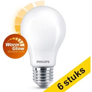 Aanbieding: 6x Philips E27 led-lamp peer WarmGlow mat dimbaar 3.4W (40W)