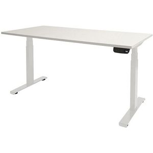 Schaffenburg Dextro Plus zit-sta bureau wit frame krijtwit blad 180 x 80 cm
