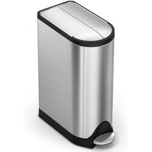 Simplehuman - Prullenbak Butterfly 18 liter - Zilver - Roestvast Staal