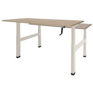 Schaffenburg Dextro Duo Zit-Sta Bureau, 160 x 80 cm, Halifax, Wit