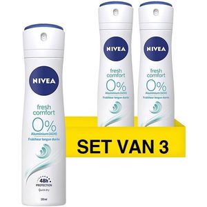 Aanbieding: 3x Nivea deodorant spray Fresh Comfort (150 ml)