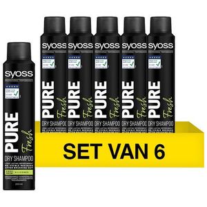 Aanbieding: Syoss Droogshampoo Pure Fresh (6 flessen - 200 ml)