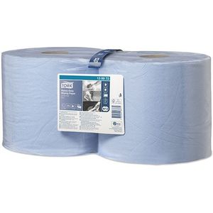 Poetspapier Tork 130072 2-laags | 2 rollen | Blauw | Geschikt voor Tork W1/W2 dispenser