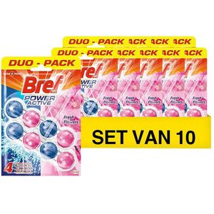 Aanbieding: Bref Toiletblok Power Activ Pink Flowers (10 stuks - 2 x 50 gram)