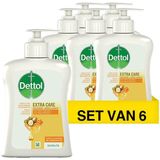 Aanbieding: 6x Dettol Handzeep Extra Care Honey & Sheabutter (250 ml)