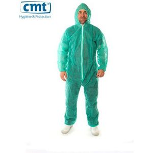 CMT Overall met capuchon (groen, maat M, 50 stuks)