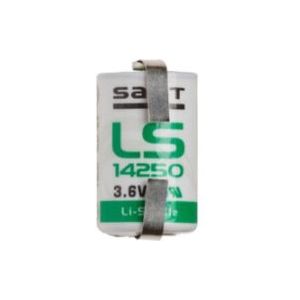 Saft LS14250 / 1/2 AA batterij met soldeerlippen (3.6V, 1200 mAh, Li-SOCl2)